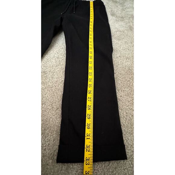 Oak + Fort High Waisted Straight Leg Twill Pants Black Women Size 28 - Picture 7 of 9
